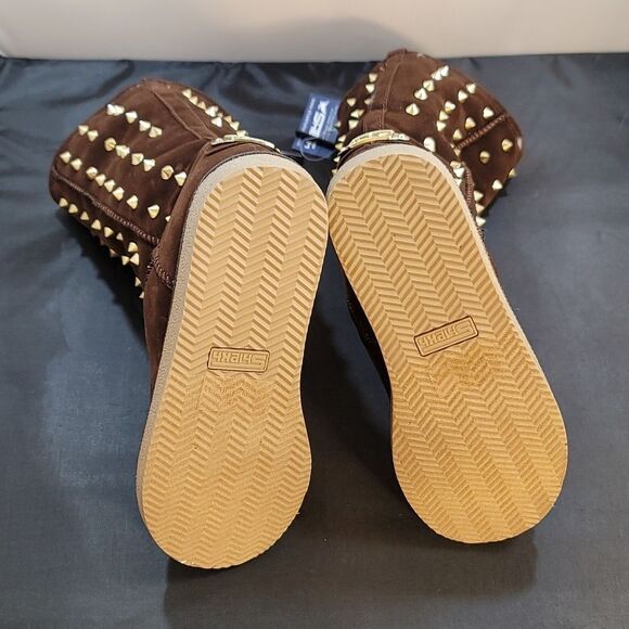 BRAND NEW SHIEKH WOMEN'S FLAT STUDDED BOOT URBAN STUDS - Picture 10 of 13